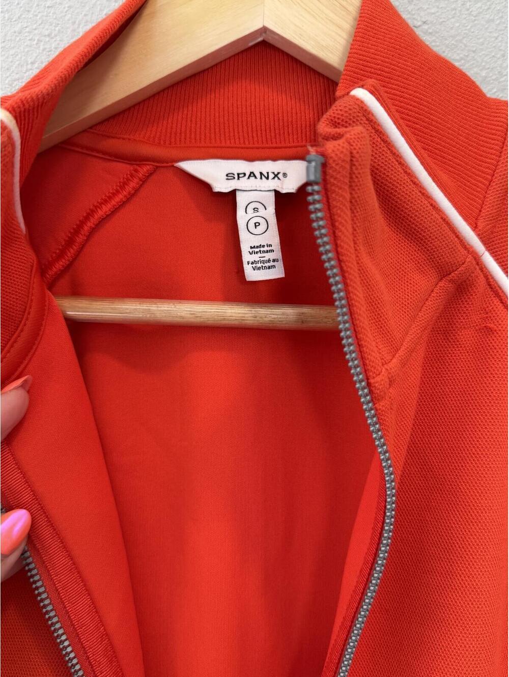SPANX Matching Set; AirEessentials Pique Track with Skirt, Orange; Women's Small - Picture 8 of 9